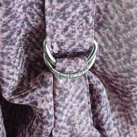 Michael Kors Purple Sheer Blouse Top Round Neck Long Sleeves Sz.XL - Picture 3 of 8